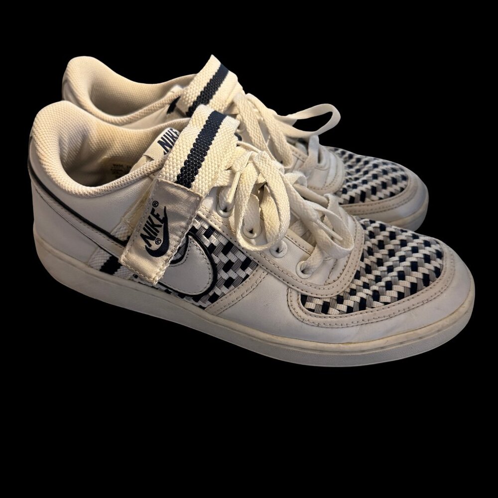 Nike Vandal Low White and Black Checkered Sneakers - Men's Size 9.5
